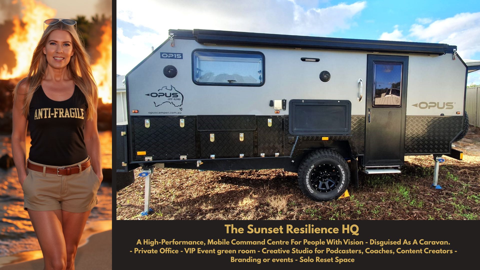 Sunset Resilience HQ Caravan - Mandy Gibbons